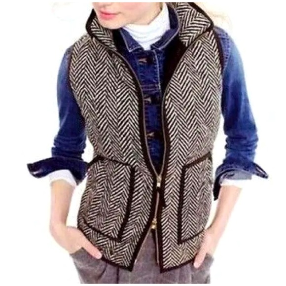 J. Crew 2012 Quilted Puffer Herringbone Vest XXS - Picture 3 of 15